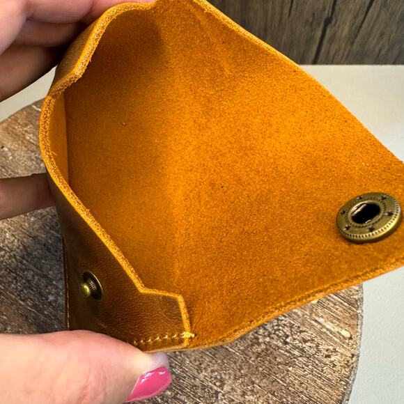 Genuine Leather Wallet  LIGHT BROWN Credit Card Holder Wallet NEW FAST SHIP - Picture 5 of 5